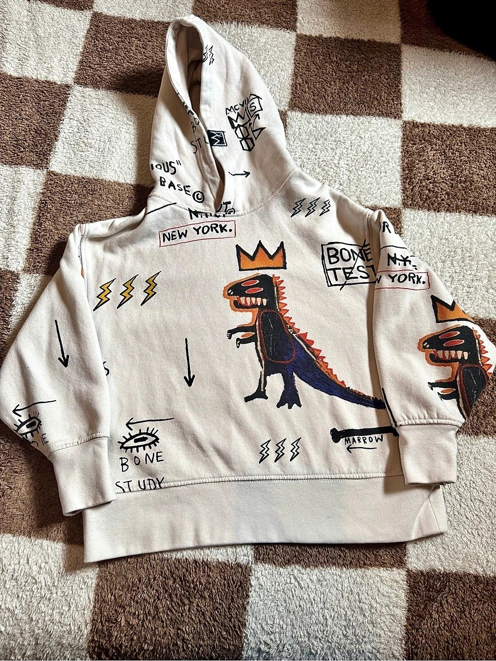 Zara Jean-Michel Basquiat Print Hoodie Boys 6-7